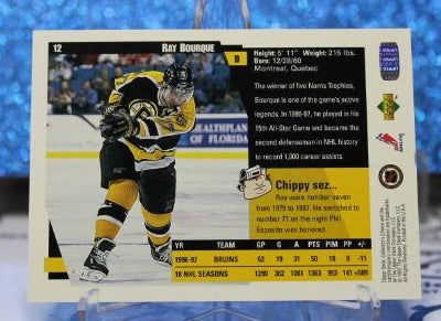 RAY BOURQUE # 12 UPPER DECK 1996-97 BOSTON BRUINS NHL HOCKEY TRADING CARD