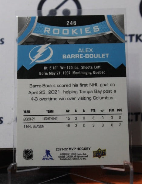 2021-22 UPPER DECK MVP ALEX BARRE-BOULET # 246 ROOKIE TAMPA BAY LIGHTNING HOCKEY CARD