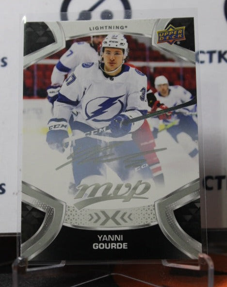 2021-22 UPPER DECK MVP YANNI GOURDE # 110 SILVER SCRIPT TAMPA BAY LIGHTNING HOCKEY CARD