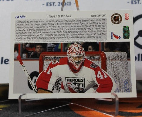1991-92 UPPER DECK ED MIO # 639 HEROES  NEW YORK RANGERS HOCKEY CARD