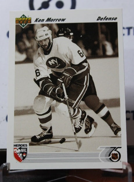 1991-92 UPPER DECK KEN MORROW # 637 HEROES NEW YORK ISLANDERS HOCKEY CARD