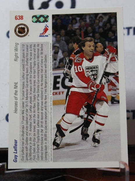 1991-92 UPPER DECK GUY LAFLEUR # 638 HEROES MONTREAL CANADIENS HOCKEY CARD