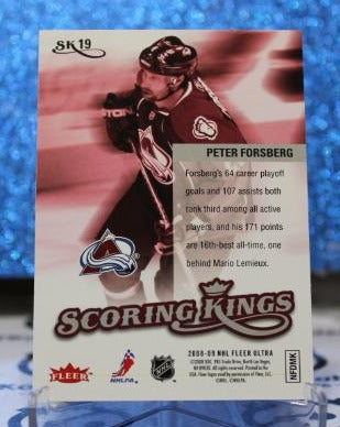 PETER FORSBERG # SK19 SCORING KINGS FLEER ULTRA 2008-09 COLORADO AVALANCHE NHL HOCKEY TRADING CARD