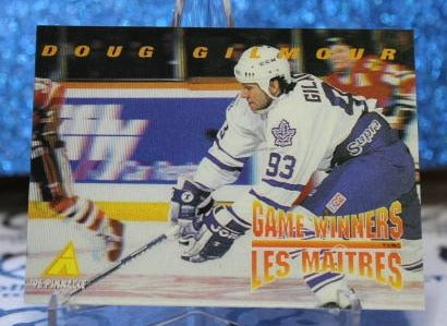 DOUG GILMOUR # McD-09 McDOMALD'S PINNACLE 1995-96 TORONTO MAPLE LEAFS NHL HOCKEY TRADING CARD