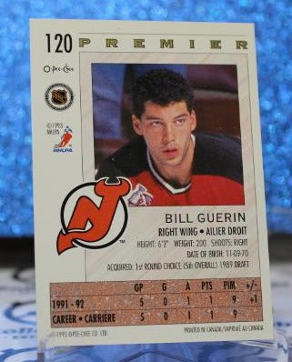 BILL GUERIN # 120 ROOKIE O-PEE CHEE 1992-93 NEW JERSEY DEVILS NHL HOCKEY TRADING CARD