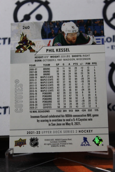 2021-22 UPPER DECK PHIL KESSEL # 260 ARIZONA COYOTES NHL HOCKEY CARD