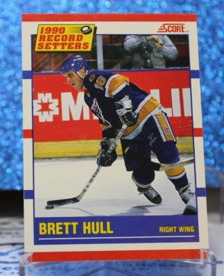 BRETT HULL # 346 SCORE 1990-91 ST. LOUIS BLUES NHL HOCKEY TRADING CARD