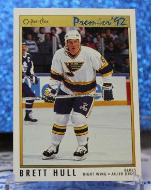 BRETT HULL # 49 O-PEE CHEE 1992-93 ST. LOUIS BLUES NHL HOCKEY TRADING CARD