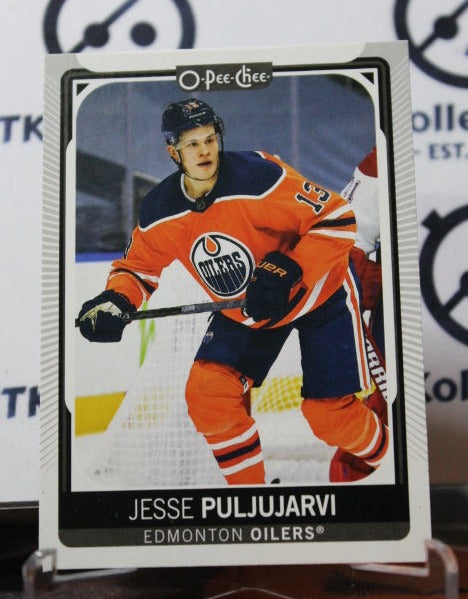 2021-22 O-PEE-CHEE JESSE PULJUJARVI # 148 EDMONTON OILERS NHL HOCKEY CARD