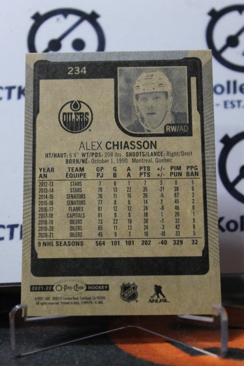 2021-22 O-PEE-CHEE ALEX CHIASSON # 234 EDMONTON OILERS NHL HOCKEY CARD