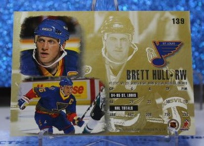 BRETT HULL # 139 FLEER ULTRA 1995-96 ST. LOUIS BLUES NHL HOCKEY TRADING CARD