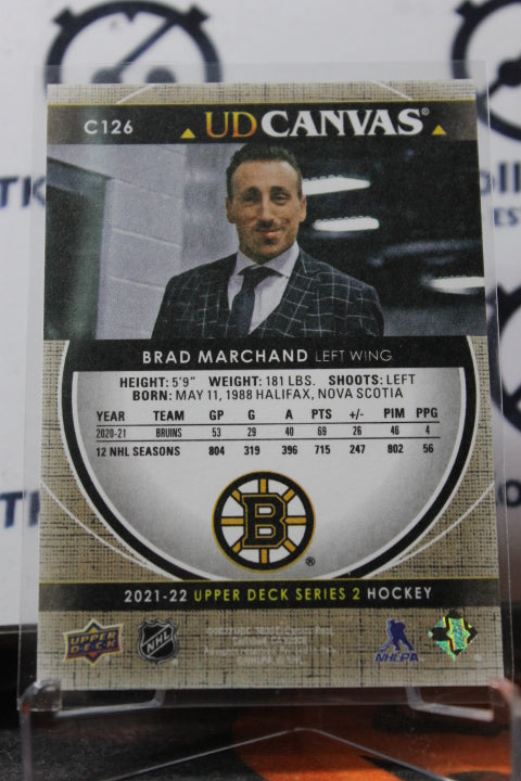 2021-22 UPPER DECK BRAD MARCHAND # C126 UD CANVAS BOSTON BRUINS HOCKEY CARD