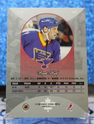 BRETT HULL # 65 DONRUSS CANADIAN ICE 1996-97 ST. LOUIS BLUES NHL HOCKEY TRADING CARD
