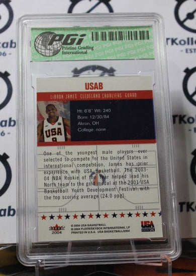2003-04 FLEER OLYMPIC LEBRON JAMES # USAB ROOKIE CARD PGI GRADED 10 GEM MINT