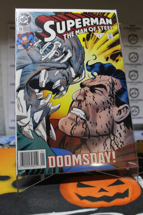 SUPERMAN THE MAN OF STEEL # 19 DOOMSDAY RETAIL ISSUE DC COMIC BOOK 1993