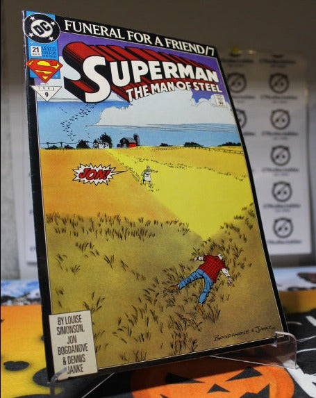 SUPERMAN THE MAN OF STEEL # 21 DC FUNERAL FOR A FRIEND / 7 COMIC BOOK 1993