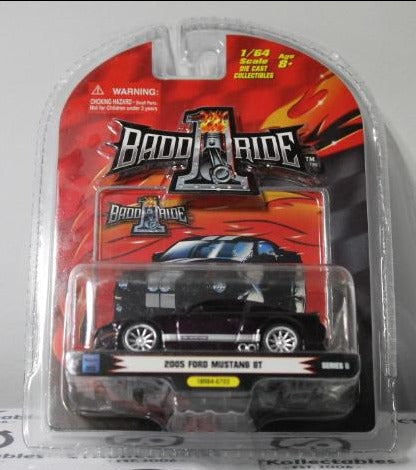 BADD RIDE # 1BR64-0722 SERIES 6 2005 FORD MUSTANG GT PURPLE 1/64 SCALE DIE CAST 2006
