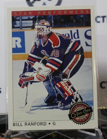 1992-93 O-PEE-CHEE PREMIER BILL RANFORD # 19 EDMONTON OILERS HOCKEY CARD