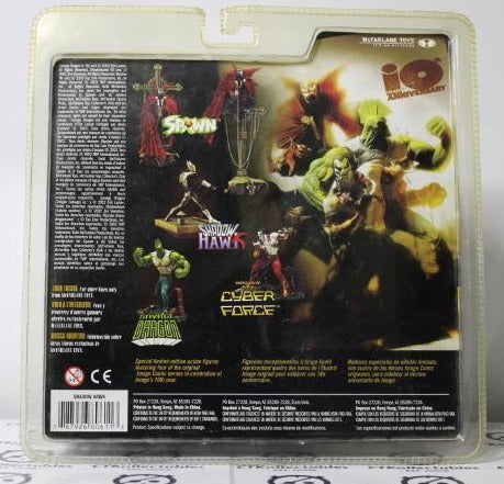 SHADOW HAWK ACTION FIGURE BY TODD McFARLANE 10th ANNIVERSARY RARE CANADIAN TOY WITH ENGLISH & FRENCH 2002