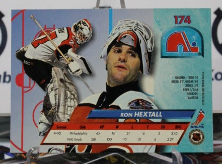 1992-93 FLEER ULTRA RON HEXTALL # 174 QUEBEC NORDIQUES NHL HOCKEY CARD