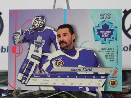 1992-93 FLEER ULTRA GRANT FUHR # 210 TORONTO MAPLE LEAFS NHL HOCKEY CARD