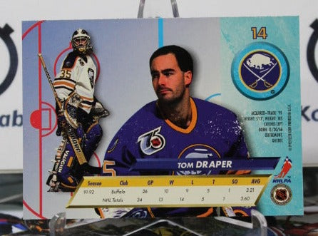 1992-93 FLEER ULTRA TOM DRAPER # 14 BUFFALO SABRES NHL HOCKEY CARD
