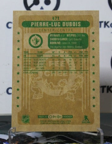 2021-22 O-PEE CHEE PIERRE-LUC DUBOIS # 471 RETRO WINNIPEG JETS HOCKEY CARD