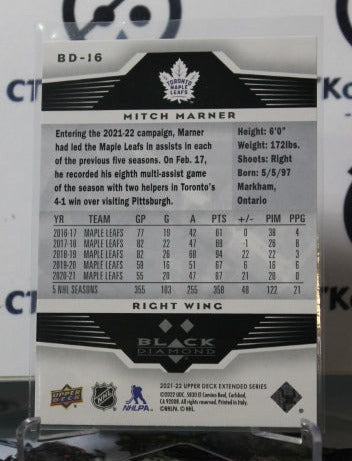 2021-22 UPPER DECK MITCH HARNER # BD-16 BLACK DIAMOND TORONTO MAPLE LEAFS HOCKEY CARD