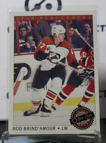 1992-93 O-PEE-CHEE PREMIER ROD BRIND'AMOUR # 9 STAR PERFORMERS PHILADELPHIA FLYERS HOCKEY CARD