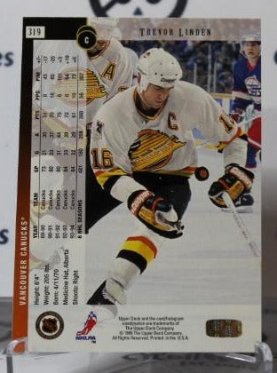 TREVOR LINDEN # 319 UPPER DECK 1994-95 VANCOUVER CANUCKS NHL HOCKEY TRADING CARD
