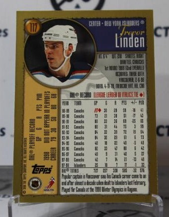 TREVOR LINDEN # 117 TOPPS 1998-99 NEW YORK ISLANDERS NHL HOCKEY TRADING CARD