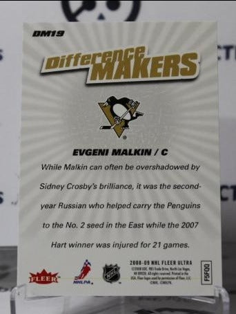 EVGENI MALKIN # DM19 FLEER ULTRA 2008-09 PITTSBURGH PENGUINS NHL HOCKEY TRADING CARD