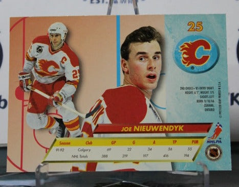 1992-93 FLEER ULTRA JOE NIEUWENDYK # 25 HOCKEY NHL CALGARY FLAMES CARD
