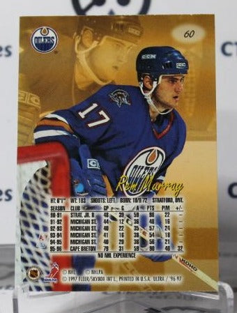 REM MURRAY # 60 FLEER ULTRA ROOKIE 1996-97 EDMONTON OILERS NHL HOCKEY TRADING CARD