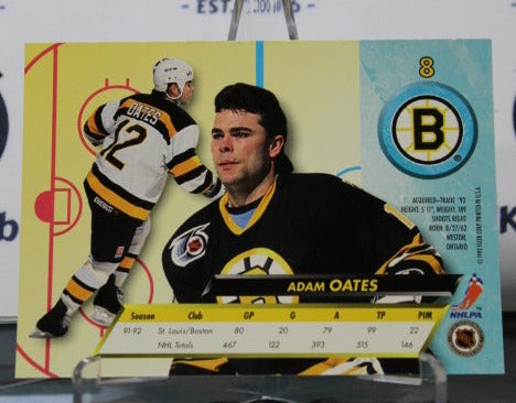 1992-93 FLEER ULTRA ADAM OATES # 8 BOSTON BRUINS NHL HOCKEY CARD