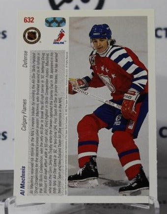 AL MACINNIS # 632 UPPER DECK 1991-92 CALGARY FLAMES NHL HOCKEY TRADING CARD