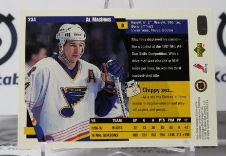AL MACINNIS # 234 UPPER DECK 1997-98 ST. LOUIS BLUES NHL HOCKEY TRADING CARD