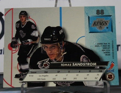 1992-93 FLEER ULTRA TOMAS SANDSTROM # 88 LOS ANGELES KINGS NHL HOCKEY TRADING CARD