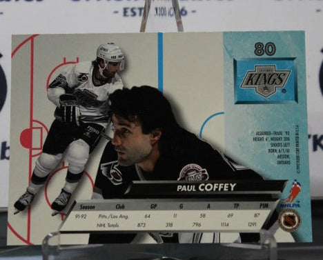 1992-93 FLEER ULTRA PAUL COFFEY # 80 LOS ANGELES KINGS NHL HOCKEY TRADING CARD