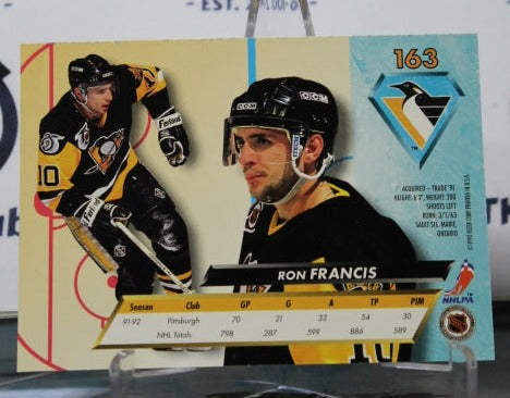 1992-93 FLEER ULTRA RON FRANCIS # 163 PITTSBURGH PENGUINS NHL HOCKEY CARD