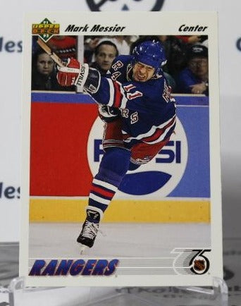 MARK MESSIER # 545 UPPER DECK 1991-92 NEW YORK RANGERS NHL HOCKEY TRADING CARD