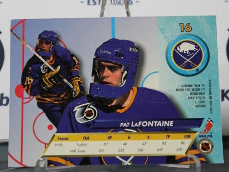 1992-93 FLEER ULTRA PAT LaFONTAINE # 16  BUFFALO SABRES NHL HOCKEY CARD