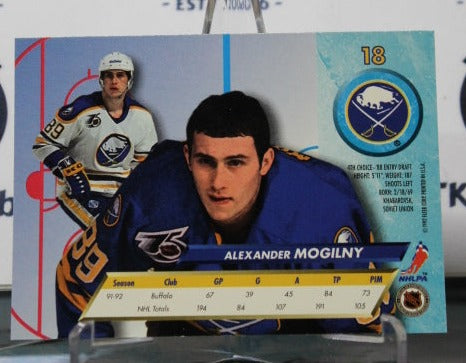 1992-93 FLEER ULTRA ALEXANDER MOGILNY # 18  BUFFALO SABRES NHL HOCKEY CARD