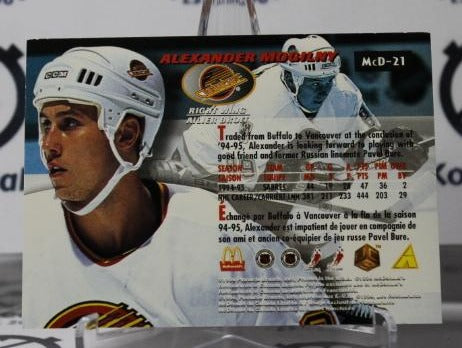 ALEXANDER MOGILNY # McD-21 PINNACLE McDONALDS 1996-97 VANCOUVER CANUCKS NHL HOCKEY TRADING CARD