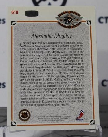 ALEXANDER MOGILNY # 618 UPPER DECK 1991-92 BUFFALO SABRES NHL HOCKEY TRADING CARD