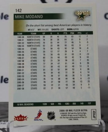 MIKE MODANO # 142 FLEER ULTRA 2008-09 DALLAS STARS NHL HOCKEY TRADING CARD