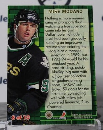 MIKE MODANO # 8 0F 10 FLEER ULTRA 1995-96 DALLAS STARS NHL HOCKEY TRADING CARD