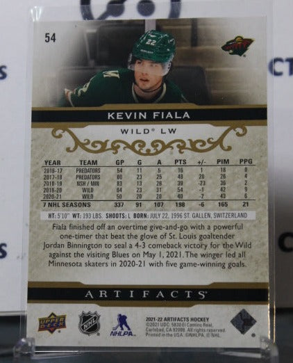 2021-22 UPPER DECK ARTIFACTS KEVIN FIALA # 54 ROSE GOLD MINNESOTA WILD NHL HOCKEY CARD