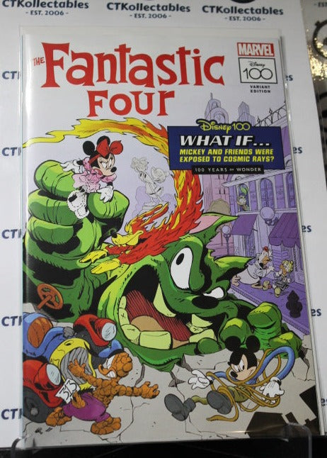 AMAZING SPIDERMAN #19 DISNEY 100 FANTASTIC FOUR #1 HOMAGE VARIANT MARVEL COMIC BOOK 2023
