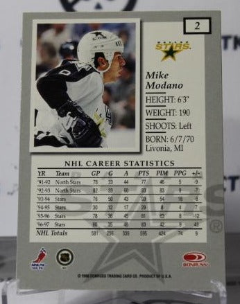 MIKE MODANO # 2 DONRUSS ELITE 1997-98 DALLAS STARS NHL HOCKEY TRADING CARD